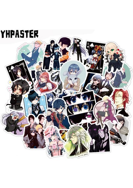 10 Adet Rastgele B Tarzı Adet Siyah Butler Çıkartmalar Japon Anime Sticker Dizüstü Bagaj Motosiklet Telefonu Için Kaykay Dizüstü Snowboard Oyuncak (Yurt Dışından)