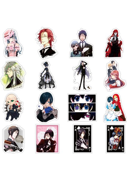 10 Adet Rastgele B Tarzı Adet Siyah Butler Çıkartmalar Japon Anime Sticker Dizüstü Bagaj Motosiklet Telefonu Için Kaykay Dizüstü Snowboard Oyuncak (Yurt Dışından)