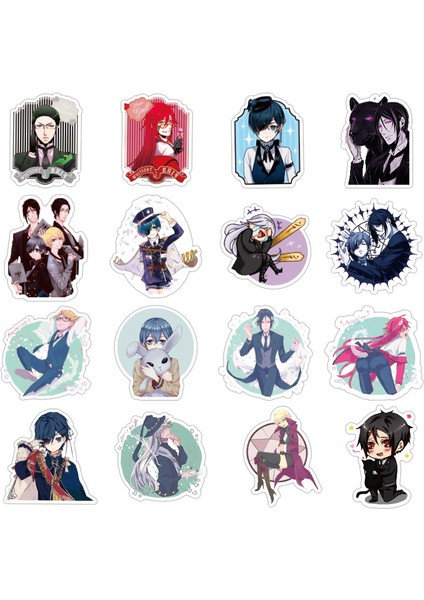 10 Adet Rastgele B Tarzı Adet Siyah Butler Çıkartmalar Japon Anime Sticker Dizüstü Bagaj Motosiklet Telefonu Için Kaykay Dizüstü Snowboard Oyuncak (Yurt Dışından)