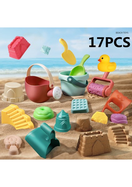 17 Adet Rastgele Renk Stili Plaj Oyuncakları Çocuklar Için Yaz Kazma Kum Aracı Kürek Su Oyun Sepeti ile Açık Oyuncak Set Sandbox Çocuklar Için Çocuk Oyuncakları (Yurt Dışından)
