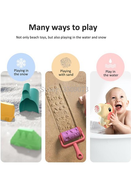 17 Adet Rastgele Renk Stili Plaj Oyuncakları Çocuklar Için Yaz Kazma Kum Aracı Kürek Su Oyun Sepeti ile Açık Oyuncak Set Sandbox Çocuklar Için Çocuk Oyuncakları (Yurt Dışından) fırsatları
