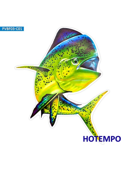 PVBF05-E01 Stili 20CM 7. Büyük Boy Deniz Balığı Tarzı Ton Balığı Levrek Su Geçirmez Açık Sticker Fishman Laptop Için Bagaj Tekne Araba Çıkartmaları (Yurt Dışından) fiyatları