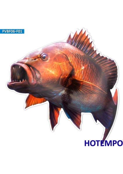 PVBF05-E01 Stili 20CM 7. Büyük Boy Deniz Balığı Tarzı Ton Balığı Levrek Su Geçirmez Açık Sticker Fishman Laptop Için Bagaj Tekne Araba Çıkartmaları (Yurt Dışından) fırsatları