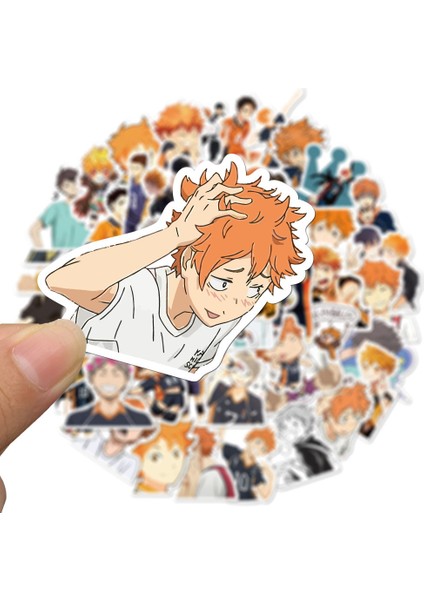 Pengfu Shop 50 Haikyuu Bir Stil Anime Haikyuu!! Dıy Dizüstü Telefon Gitar Bavul Kaykay Ps4 Oyuncak Voleybol Genç Haikyuu Sticker Için Çıkartmalar Paketi (Yurt Dışından)