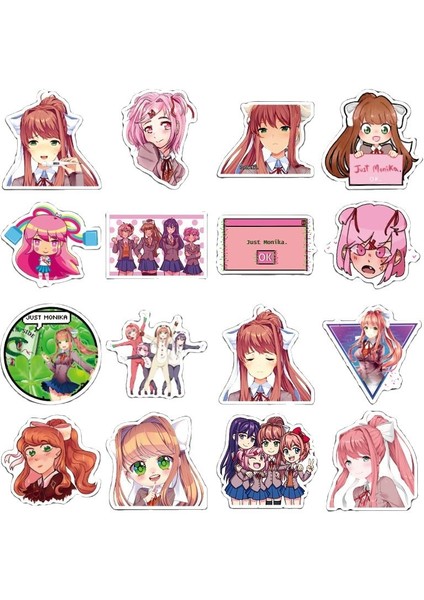 Kalp Atış Edebiyat Bölümü Monica Japon Anime Grafiti Çıkartmaları Bavul Araba Çıkartmaları Su Geçirmez Diy Karikatür (Yurt Dışından) fiyatları