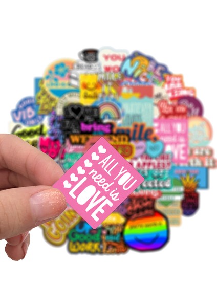 50 Adet Bir Stil Adet Motivasyonel Alıntılar Çıkartmalar Dizüstü Bavul Grafiti Kaykay Telefon Ilham Verici Ifadeler Sticker Ingilizce Çıkartması (Yurt Dışından) fırsatları