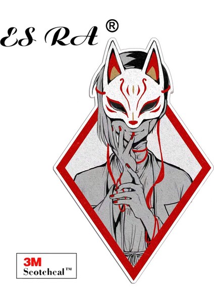 K Küçük Boyut Stili Maske Tilki Samuray Kız Araba Çıkartmaları Dizüstü Çıkartmaları Vinil Pegatinas Kask Sürahi Bagaj Duvar Dolabı Için Su Geçirmez 3 M Mat (Yurt Dışından) fırsatları