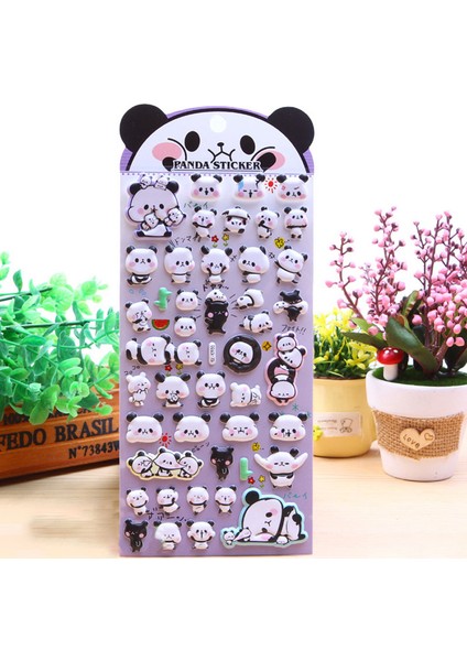 Bir SL-ST01 Stili 1 Sayfalık Sevimli Panda 3D Köpük Kendi Başına Yap Çıkartma Sopa Etiket Dizüstü Albümü Günlüğü Dekor Çocuklar Çocuk Dıy Oyuncak Hediyeler Çıkartmalar (Yurt Dışından)