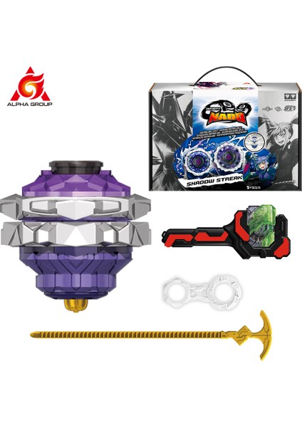 Pengfu Shop Altın Tarzı Infinity Nado 3 Crack Serisi Dönüşen Metal Nado 2 In1 Bölünmüş Gyro Battle G Top Launcher ile Çocuklar Anime Beyblade Oyuncak (Yurt Dışından)