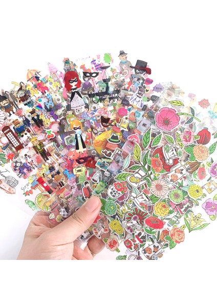 Mavi Stil Sevimli Karikatür Anime Hayvanlar Arkadaşlar Geçiş Bobin Kağıt Pvc Çiçek Karalama Defteri Çıkartmalar Levha Kawaii Yüz Toplu Estetik (Yurt Dışından) fiyatları