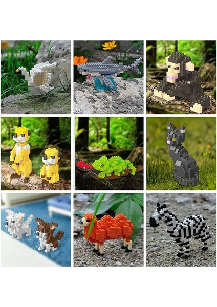 B1 Stili Çocuklar Oyuncak Mini Yapı Taşları Mikro Tuğlalar Kartal Geyik Köpek Kedi Kuş Hayvanlar 3D Model Çanta Hediyeler Çocuklar Için Eğitici Oyuncaklar (Yurt Dışından)
