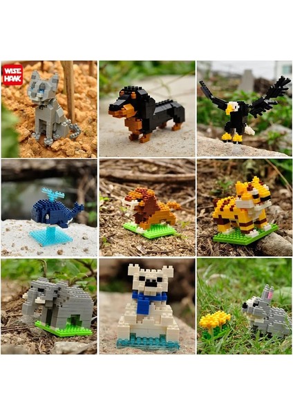 B1 Stili Çocuklar Oyuncak Mini Yapı Taşları Mikro Tuğlalar Kartal Geyik Köpek Kedi Kuş Hayvanlar 3D Model Çanta Hediyeler Çocuklar Için Eğitici Oyuncaklar (Yurt Dışından)