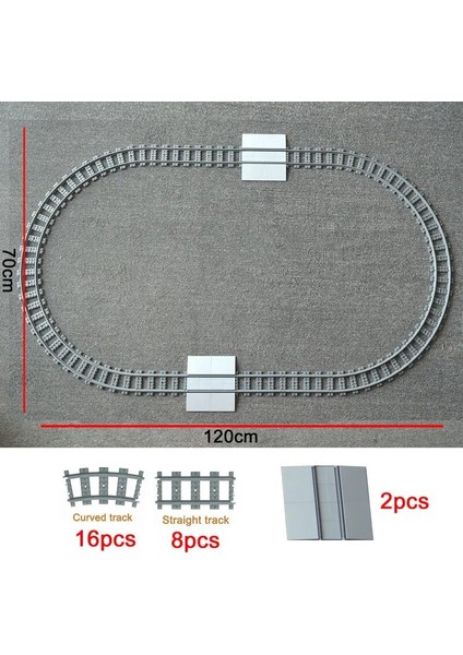 04 Stili Ayarla Şehir Tren Demiryolu Parça Modeli Setleri Düz Eğri Çapraz Koridor Montajlı Yapı Taşları Dıy Inşaat Oyuncakları Uyumlu (Yurt Dışından)