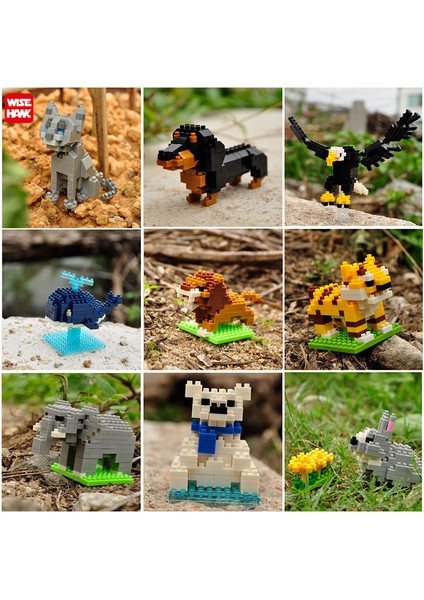 B34 Stili Çocuklar Oyuncak Mini Yapı Taşları Mikro Tuğlalar Kartal Geyik Köpek Kedi Kuş Hayvanlar 3D Model Çanta Hediyeler Çocuklar Için Eğitici Oyuncaklar (Yurt Dışından) modelleri