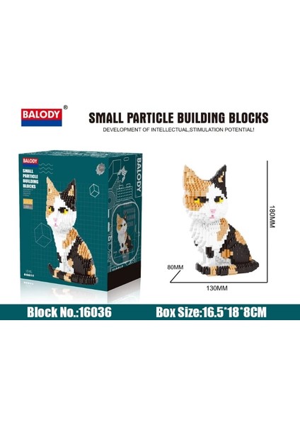 16038KUTU Stili ile M Beden Balody Sevimli Karikatür Kedi Yapı Taşları Elmas Tuğlalar Kara Kedi Modeli Eğitici Oyuncaklar Çocuklar Kız Hediyeleri (Yurt Dışından)
