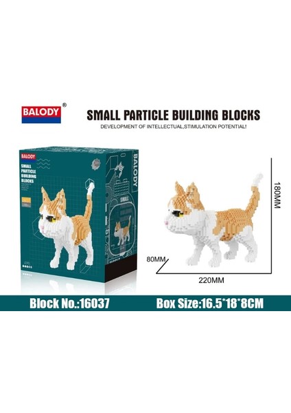 16038KUTU Stili ile M Beden Balody Sevimli Karikatür Kedi Yapı Taşları Elmas Tuğlalar Kara Kedi Modeli Eğitici Oyuncaklar Çocuklar Kız Hediyeleri (Yurt Dışından)