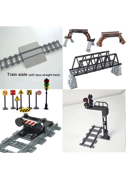 Açık Gri 50 Adet Tarzı Esnek Şehir Tren Koridoru Çapraz Ray Aksesuar Seti Trenler Raylı Ray Demiryolu Modeli Trafik Sinyal Lambaları Uyumlu Tüm Ler (Yurt Dışından)