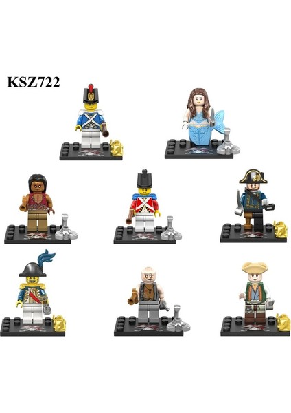 KSZ722 Stili Black Pearl Mrates S Karayip Modeli Figürlü Yapı Taşları Doğum Günü Hediyeleri Çocuk Oyuncakları (Yurt Dışından)
