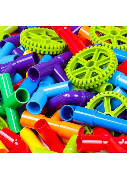 102 Adet Set Stili Inşaat Su Borusu Yapı Taşları Oyuncaklar Bebek Plastik Dıy Montaj Boru Hattı Tünel Blokları Oyuncaklar Çocuklar Için (Yurt Dışından)