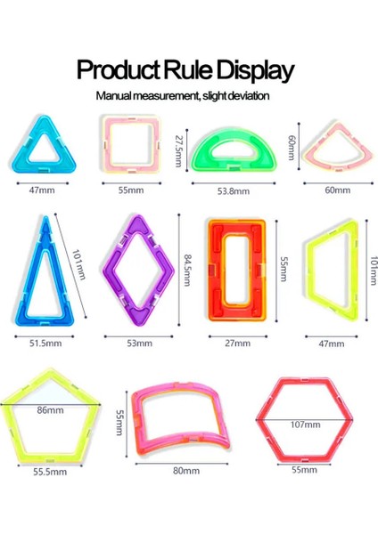 46 Adet Tarzı Adet 3D Manyetik Yapı Taşları Mıknatıs Oluşturucu Blok Inşaat Seti Oyuncaklar Çocuklar Için Hediyeler Oyun Yaratıcılık Eğitici (Yurt Dışından)