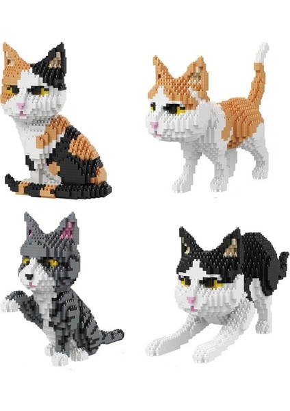 16037KUTU Stili ile M Beden Balody Sevimli Karikatür Kedi Yapı Taşları Elmas Tuğlalar Kara Kedi Modeli Eğitici Oyuncaklar Çocuklar Kız Hediyeleri (Yurt Dışından) fiyatları