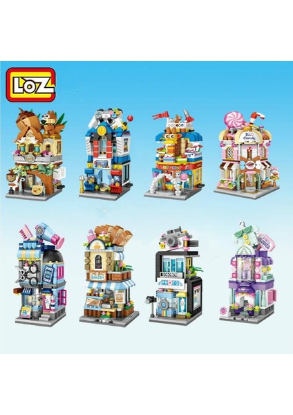 NO.1648 Stili Loz Yapı Taşları Şehir Manzaralı Sahne Kahve Dükkanı Perakende Mağaza Mimarileri Modeli Montaj Oyuncak Çocuklar Için Noel Hediyesi Yetişkin (Yurt Dışından) fiyatları