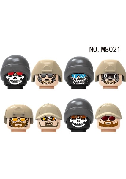 M8021 Stili Mini Figür Yapı Taşı Tuğla Oyuncaklar Çizgi Film Anime Karakteri Asker Polis Doktorları Mühendis Figürü Dıy Eğitici Hediyeler (Yurt Dışından)