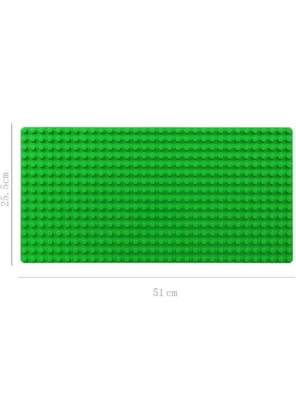 Stili Temizle Büyük Tuğla Taban Plakası 16*32 Nokta 51*25.5 cm Taban Plakası Büyük Boy Yapı Taşları Yer Oyuncakları Dıy Uyumlu Yeşil Tahta (Yurt Dışından)