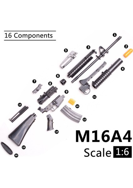 Ale M16A4 Birleştirin Oyuncak Tabanca Modeli Bulmacalar Yapı Tuğlaları Koleksiyonları Askeri Tüfek Sahne Sandpan Oyunu 4d (Yurt Dışından)