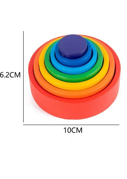 Gökkuşağı Setibir Stil Bebek Oyuncakları Gökkuşağı Yapı Taşları Çocuklar Için Ahşap Oyuncaklar Yaratıcı Gökkuşağı Istifleyici Montessori Çocuklar Için Eğitici Oyuncak (Yurt Dışından)