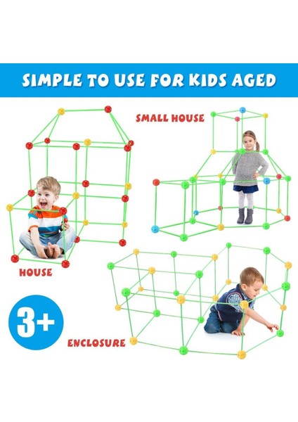 87 Adet Çadır Tarzı Yok Çocuklar Inşaat Kalesi Yapı Seti Kaleler Tüneller Çadır Seti Dıy 3D Magination Oyun Evi Oyuncaklar Çocuk Hediyeleri Birleştirin (Yurt Dışından)