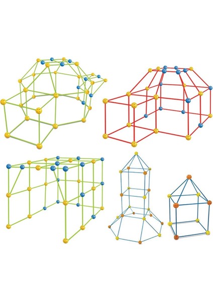 87 Adet Çadır Tarzı Yok Çocuklar Inşaat Kalesi Yapı Seti Kaleler Tüneller Çadır Seti Dıy 3D Magination Oyun Evi Oyuncaklar Çocuk Hediyeleri Birleştirin (Yurt Dışından)