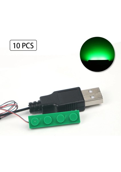 10 Adet 1200166-G Tarzı Trafik Sokak Lambası Şehir Yapı Taşları Tuğlalar USB Bağlantı Noktası ve LED Işık Kiti USB Hub Işık Algılama Otomatik Anahtar Fit LEGO (Yurt Dışından)
