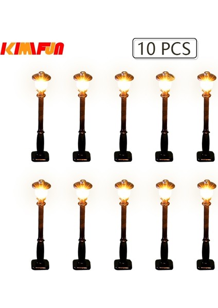 10 Adet 1200166-G Tarzı Trafik Sokak Lambası Şehir Yapı Taşları Tuğlalar USB Bağlantı Noktası ve LED Işık Kiti USB Hub Işık Algılama Otomatik Anahtar Fit LEGO (Yurt Dışından)