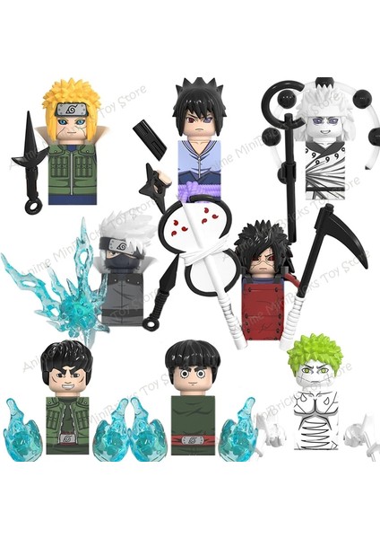 Orta Azure Stili Japon Anime Naruto Yapı Taşları Hatake Kakashi Uzumaki Uchicha Jiraiya Mni Aksiyon Figürleri Montaj Eğitici Oyuncaklar Hediye (Yurt Dışından) modelleri