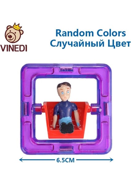 Açık Mavi Tarzı L Beden Vınedı Büyük Boy Manyetik Tasarımcı Inşaat Seti Model ve Bina Oyuncak Mıknatıslar Manyetik Bloklar Çocuklar Için Eğitici Oyuncaklar (Yurt Dışından)
