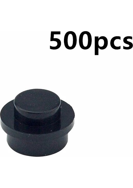 Siyah 500 Adet Tarzı Geç Yuvarlak 1x1 Nokta Dıy Yapı Taşları 1*1 Ince Figürler Lamba Tuğla Yaratıcı Eğitici Oyuncak Çocuk Için Uyumlu Zekâ (Yurt Dışından)