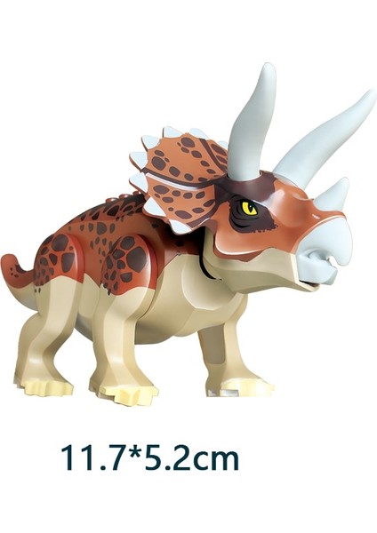 No.19 Tarzı Hayvanlar Jurassic Dinozor Dünya Triceratops Velociraptor Rex Birleştirir Şekil Yapı Taşları Tuğla Oyuncaklar Çocuklar Için (Yurt Dışından)