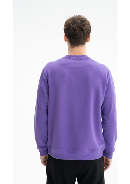 Erkek Tarz Yazı Baskılı Regular Fit Şardonsuz 3 İplik Bisiklet Yaka Sweatshirt K26124601601 indirimleri