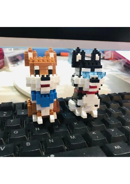 4 Boğa Stili Kutu Yok Balody Mini Bloklar Montaj Hayvan Modeli Shiba Köpek Husky Elmas Brickauzer Çocuklar Hediyeler Kız Noel Hediyesi Pet Shop (Yurt Dışından) fırsatları