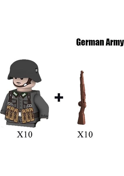 Gri Stil Çocuklar Toylot Ww2 Askeri Alman Figürleri Yapı Taşları Baskı Abd Soveit Fransa Askerleri Tuğla Çocuklar Için Oyuncaklar (Yurt Dışından)