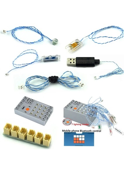 Beyaz Işık 1 Stil LED Işık Tuğlaları USB 5ın1 Hub 1x1 1x2 1x3 Yapı Taşı Bluetooth Kontrol Moc Teknik Parçaları Sokak Evi Inşaat Oyuncakları (Yurt Dışından) fiyatları