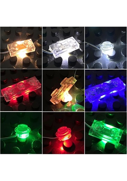 Beyaz Işık 1 Stil LED Işık Tuğlaları USB 5ın1 Hub 1x1 1x2 1x3 Yapı Taşı Bluetooth Kontrol Moc Teknik Parçaları Sokak Evi Inşaat Oyuncakları (Yurt Dışından) modelleri