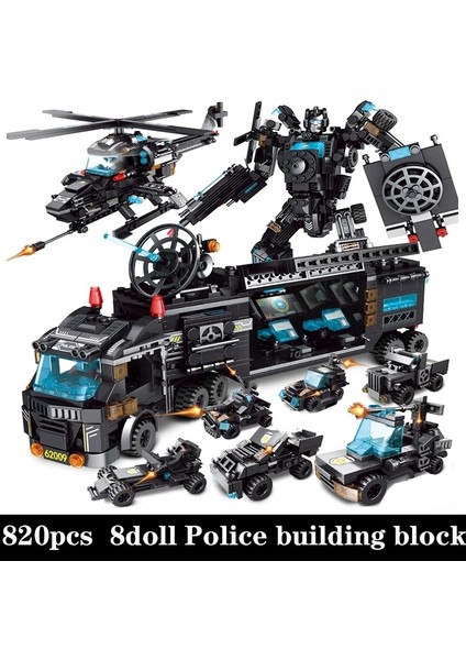 3318 Torbalı Stil Şehir Polis Karakolu Araba Karargahı Yapı Taşları Kamyon Swat Figürü Ww2 Askeri Tuğlalar Çocuklar Için Oyuncaklar Çocuklar Için Bloklar (Yurt Dışından)