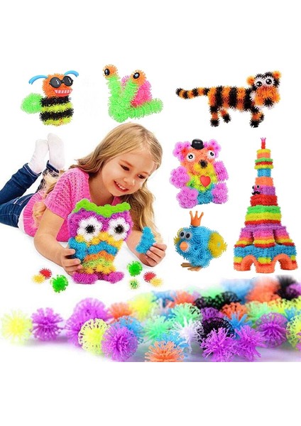 Set Tarzı Başına 836 Adet Adet Diken Topu Kümeleri 3D Model Inşaat Yapı Taşları Oyuncaklar Yapışkan Puf Topları Bulmaca Dıy Çocuklar Için Oyuncakları Birleştirme (Yurt Dışından)