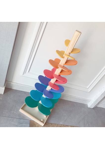 12 Adet Bal ve Çanta B Tarzı Montessori Ahşap Petal Ağacı Yapı Taşları Oyuncak Çocuk Gökkuşağı Topu Top Koşu Parkuru Bebek Eğitici Oyuncak Çocuklar Için Hediyeler (Yurt Dışından) fırsatları