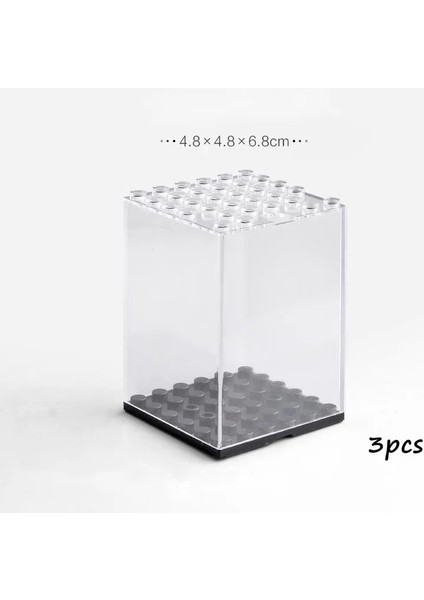 3 Adet Tarzı 3 Adım Mini Şekil Vaka Vitrin Toz Geçirmez Akrilik Ekran Kutusu Anime Figürleri Katılımcılar Koleksiyonları Kutusu Ekran Şeffaf Abs (Yurt Dışından)