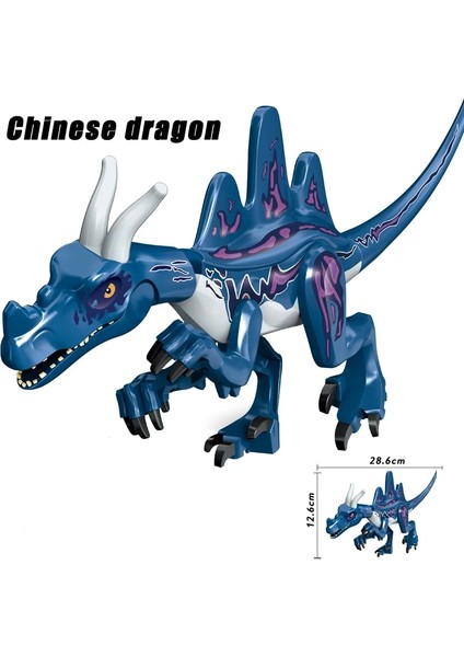 Çin Ejderhası Stili Jurassic World 2 Yapı Taşları Dinozorlar Figürler Tuğlalar Tyrannosaurus Indominus I-Rex Araya Çocuk Oyuncakları Noel (Yurt Dışından)