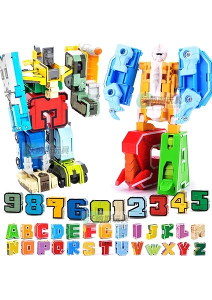2806A Kutu Yok 10 Adet Stil Sihirli Sayılar Yaratıcı Bloklar Eğitim Blokları Montajı Aksiyon Figürü Dönüşüm Robotu Deformasyon Ingilizce Harf Oyuncaklar (Yurt Dışından) modelleri