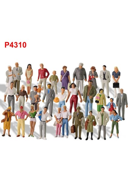 Farklı Pozlar Model Trenler 1:43 O Ölçekli Tüm Ayakta Boyalı Figürler Yolcular Insanlar Model Demiryolu (Yurt Dışından)